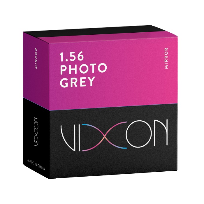Vixon 1.56 Foto Gris Semiterminado Visión Simple 70 Mirror Red