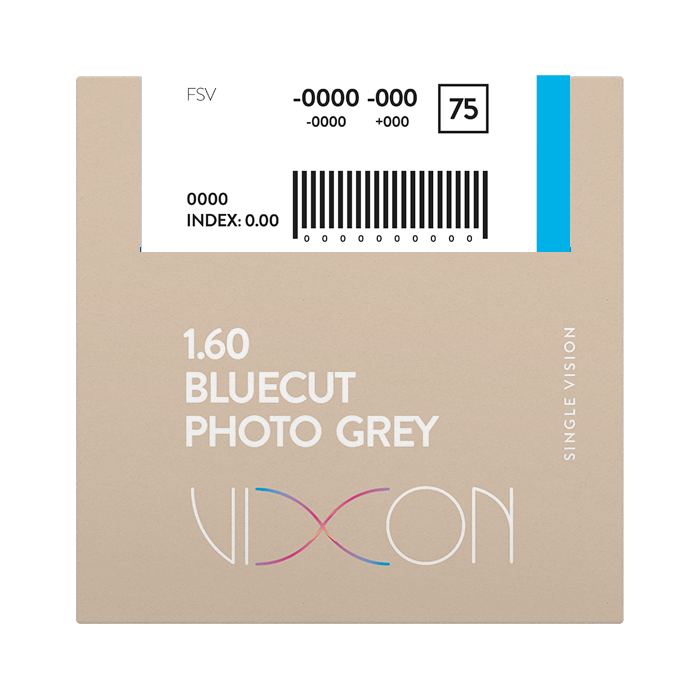 Vixon 1.60 Bluecut Photo Gray SPIN FSV 70 (SAR BLUE)