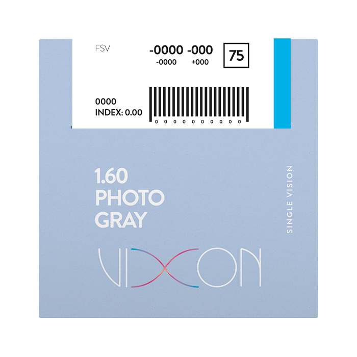 Vixon 1.60 Foto Gris SPIN Terminado Visión Simple 70 SAR