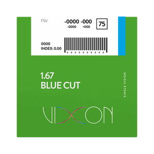 Vixon 1.67 Bluecut Terminado Visión Simple ASF 65 (SAR AZUL)