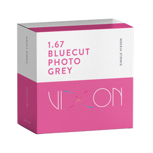Vixon 1.67 Bluecut Foto Gris SPIN Semiterminado Visión Simple 75 HC