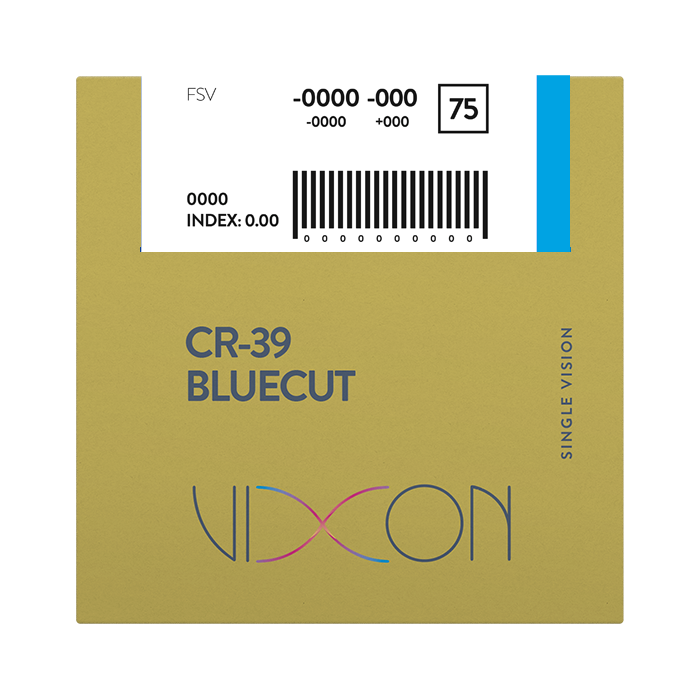 Vixon CR39 Bluecut Terminado Visión Simple 65 AR